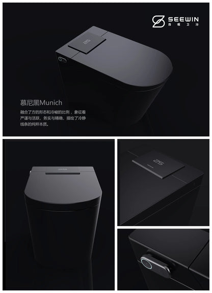 SEEWIN Munich CM2-G black smart bidet toilet, product image 7