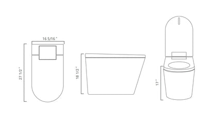 SEEWIN Munich CM1-G white smart bidet toilet, product image 10