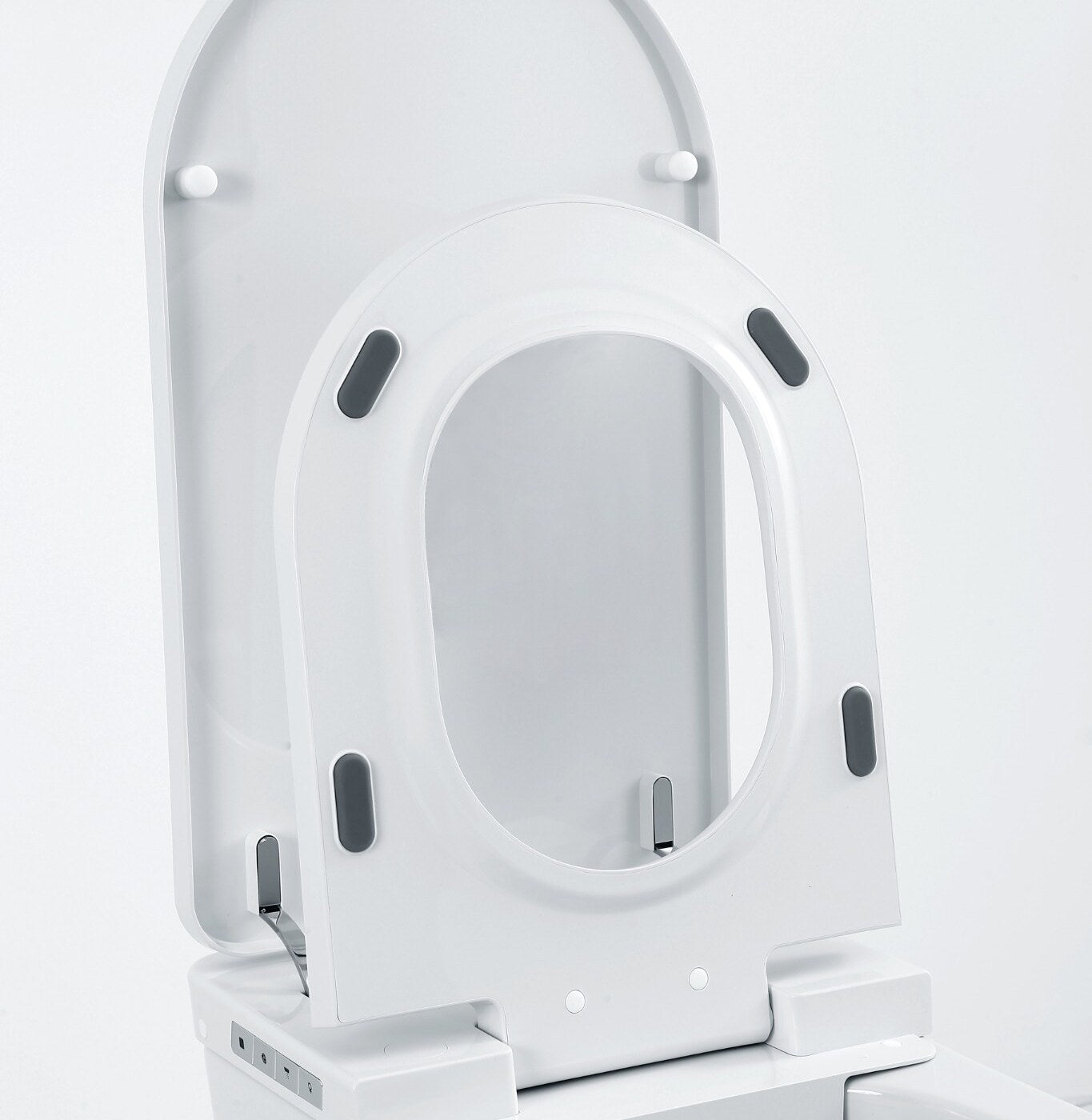 Leipzig CL1-G white smart toilet with the lid and seat open