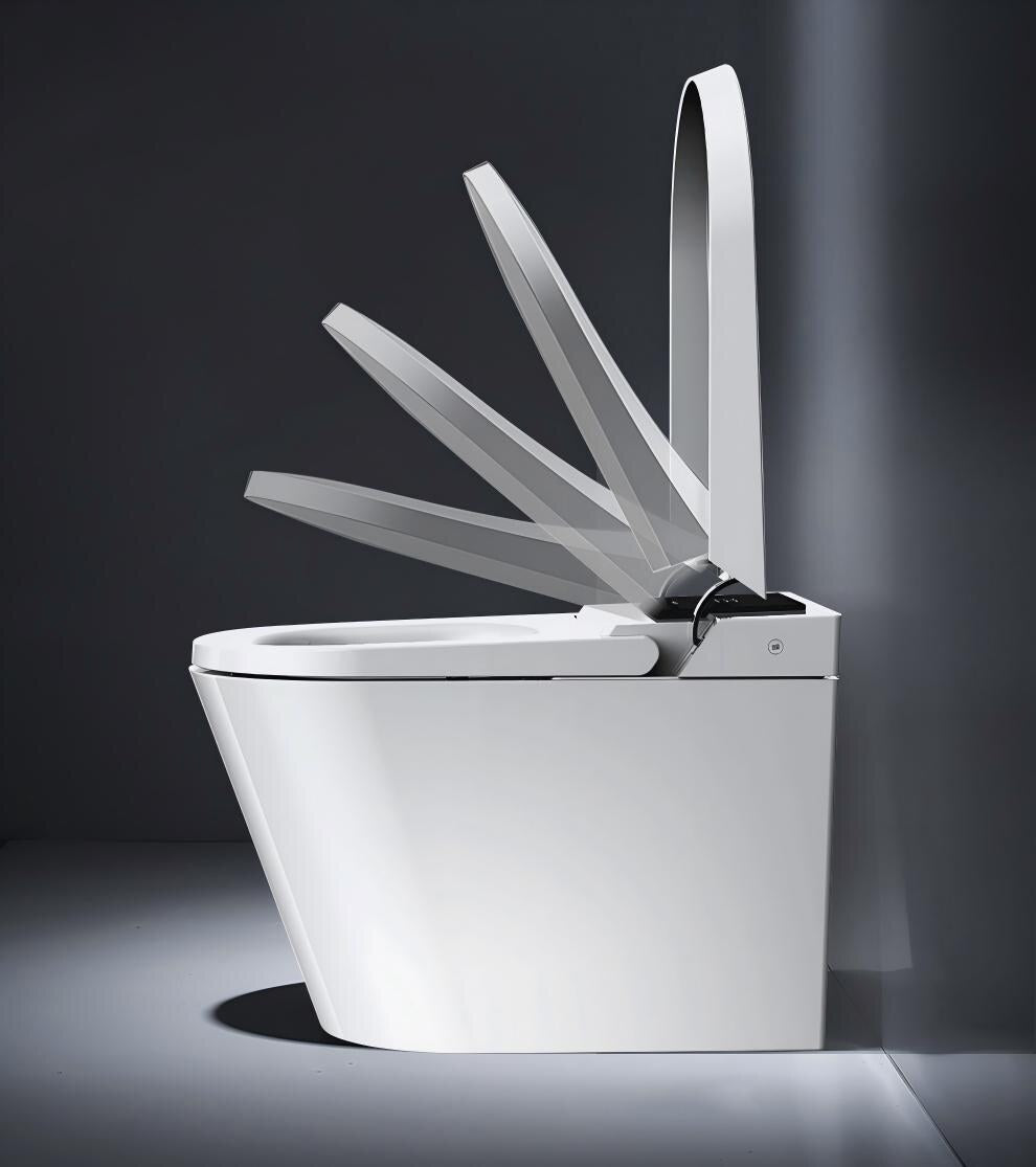 Munich CM1-G white smart toilet with automatic lid and seat opening sequence